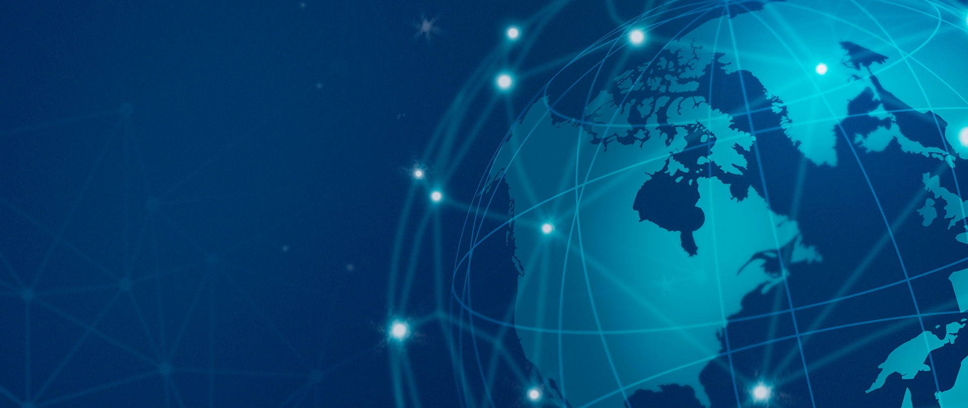 Rede digital global representando proteção de domínio, identidade e autenticação de e-mail